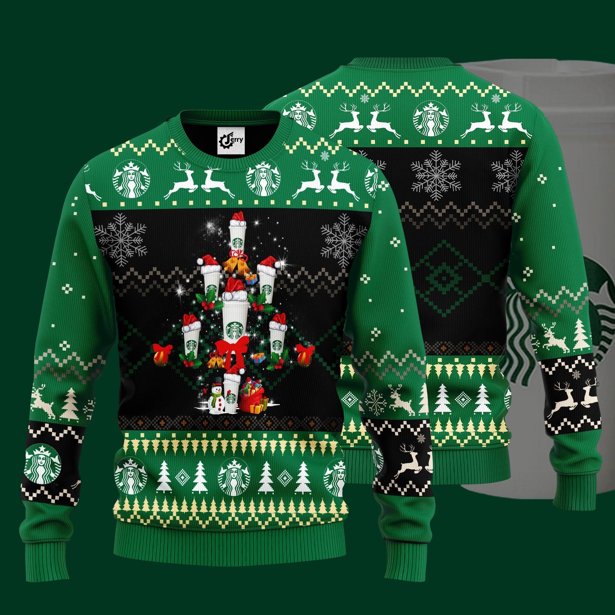 Starbucks Christmas Tree Ugly Christmas Sweater