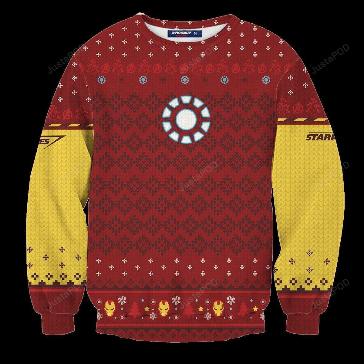 Stark Iron Man Ugly Christmas Sweater, Perfect Holiday Gift