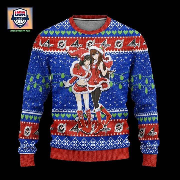 Steins Gate Anime Ugly Christmas Sweater Custom Xmas Gift