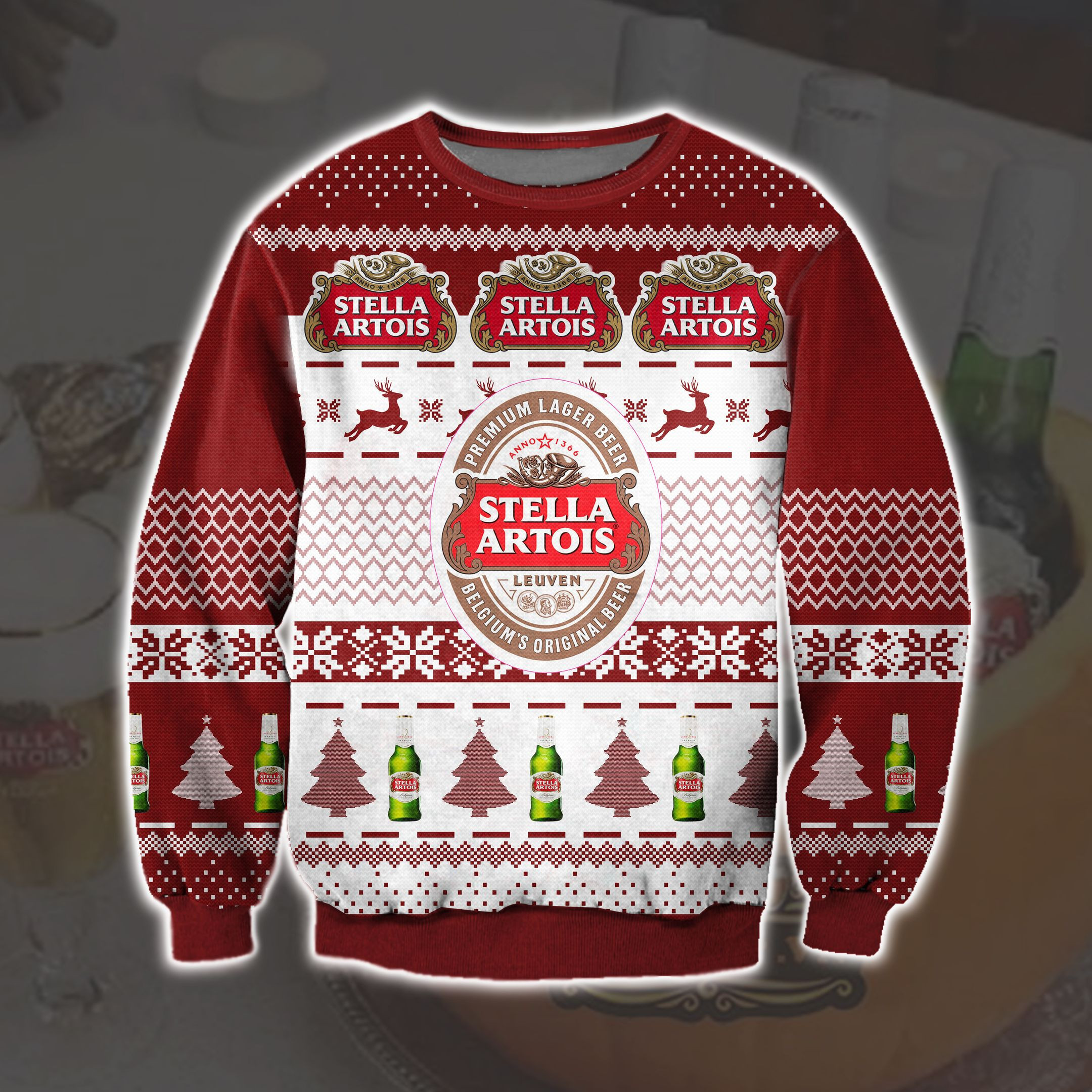 Stella Artois Beer 3D All Over Print Ugly Christmas Sweater