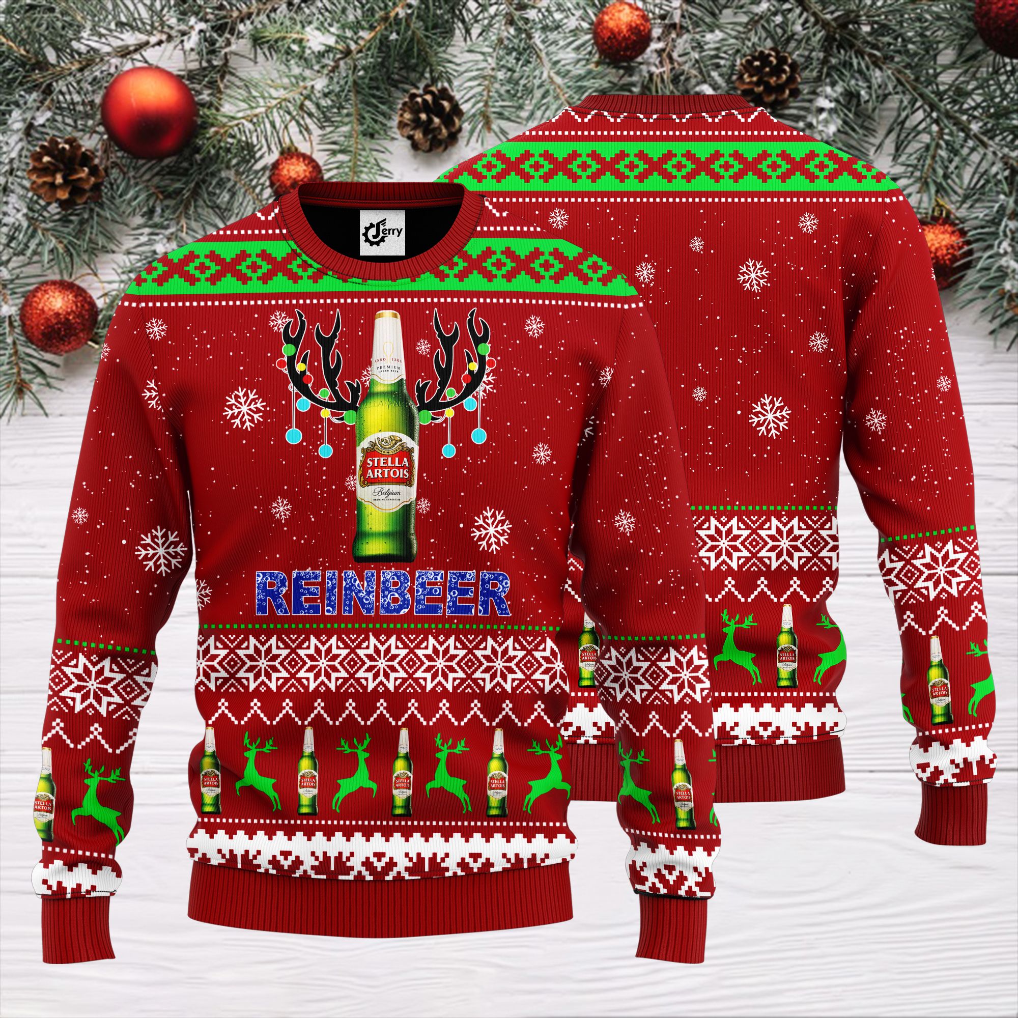 Stella Artois Reinbeer Ugly Christmas Sweater