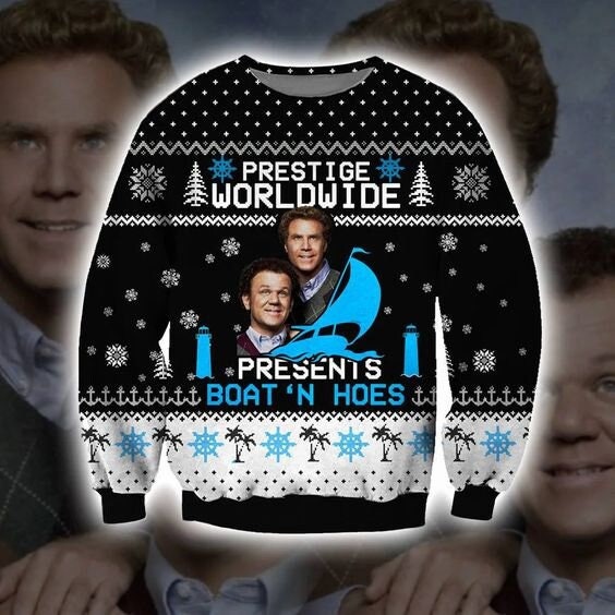 Step Brothers Prestige Worldwide Presentation Ugly Christmas Sweater