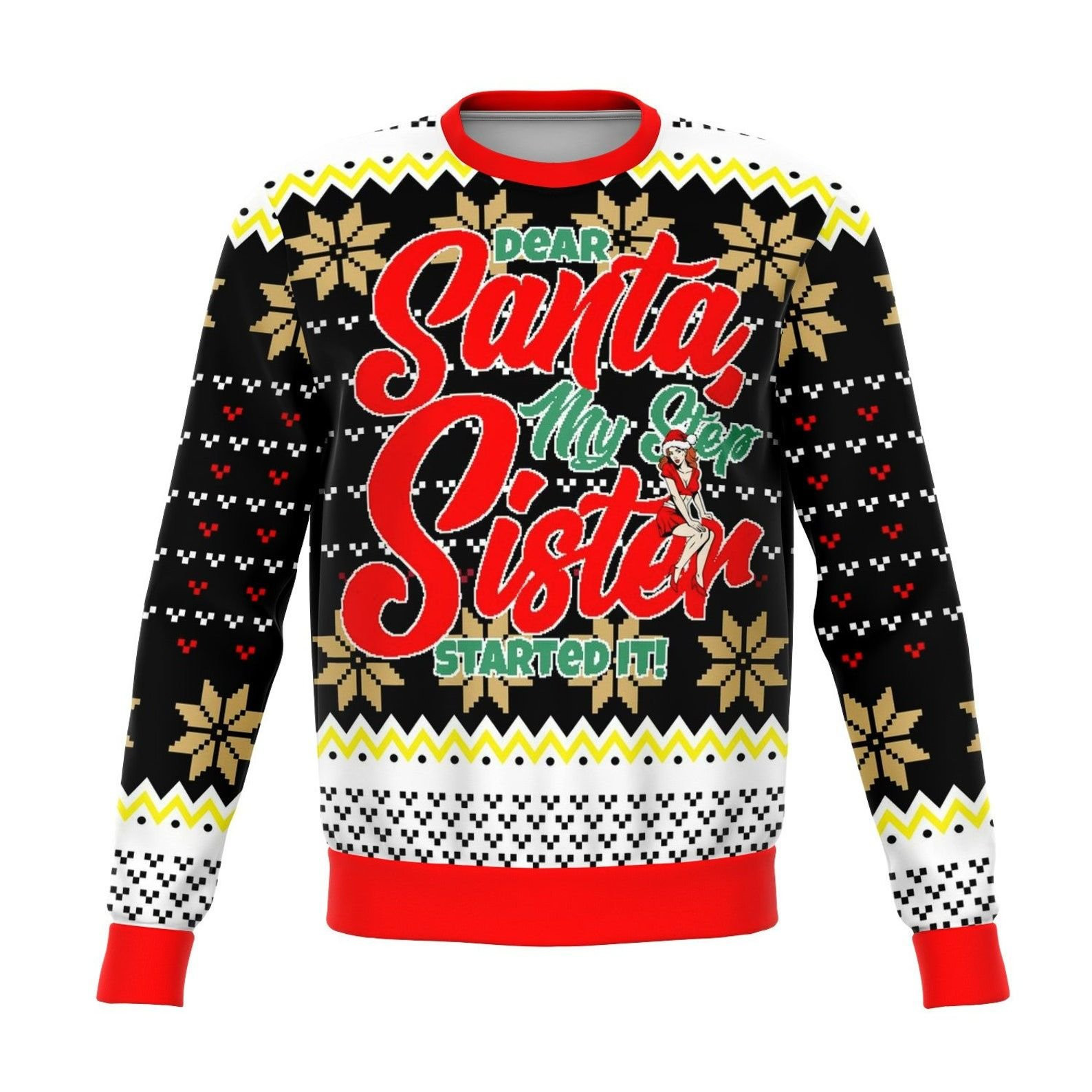 Step Sis Did It Ugly Christmas Sweater,