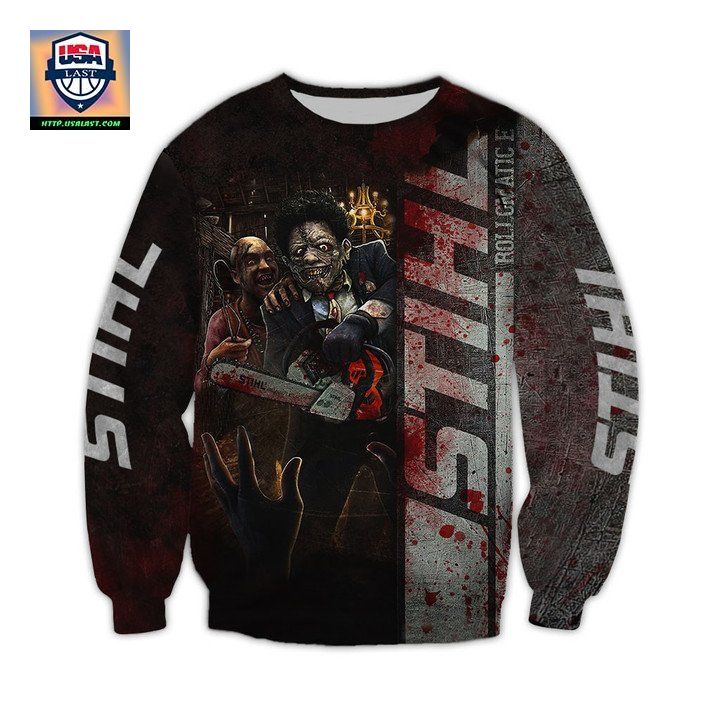 Stihl Chainsaw Horror Character Halloween 3D Sweater