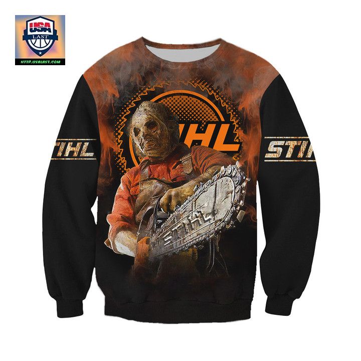 Stihl Horror Leatherface Chainsaw Halloween 3D Sweater