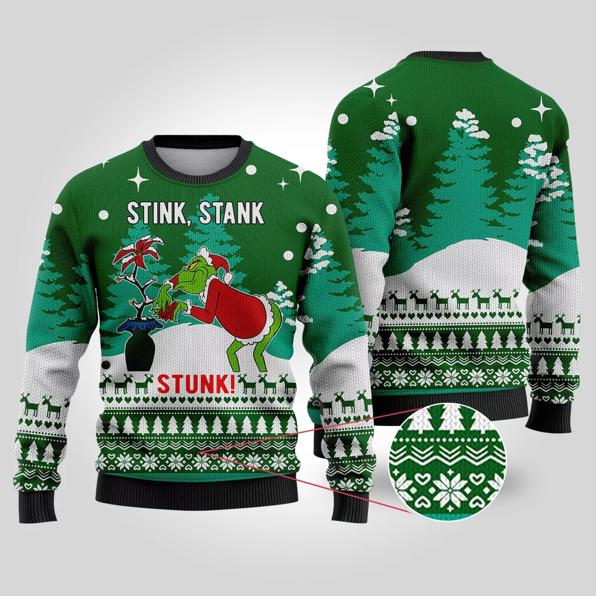 Stink Stank Stunk Grinch Ugly Christmas Sweater