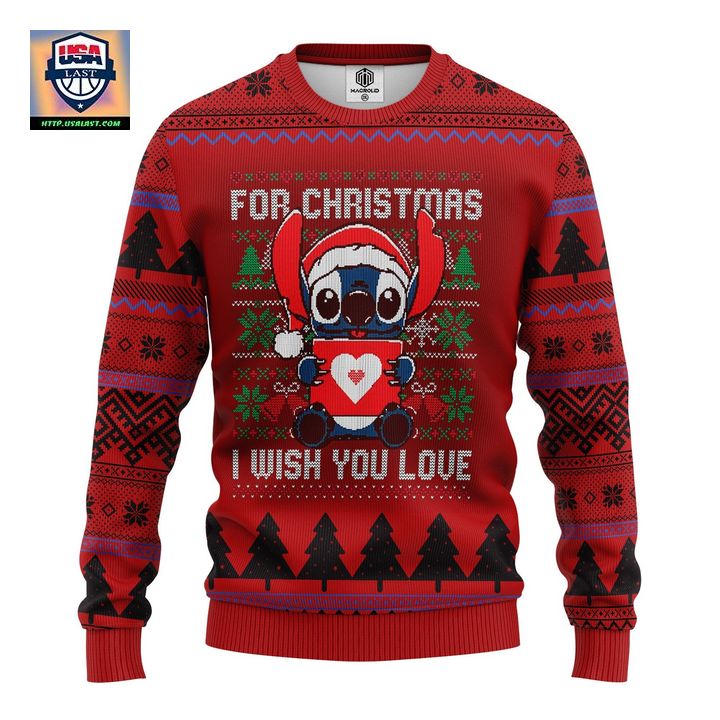 Stitch Heart Ugly Christmas Sweater Amazing Gift Idea Thanksgiving Gift