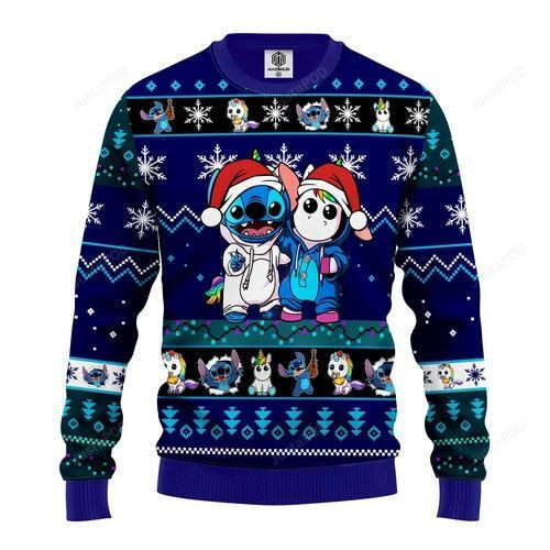 Stitch Unicorn Ugly Christmas Sweater, Perfect Holiday Gift