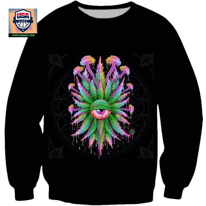 Stoned Mushrooms Black Sweater Sh3564