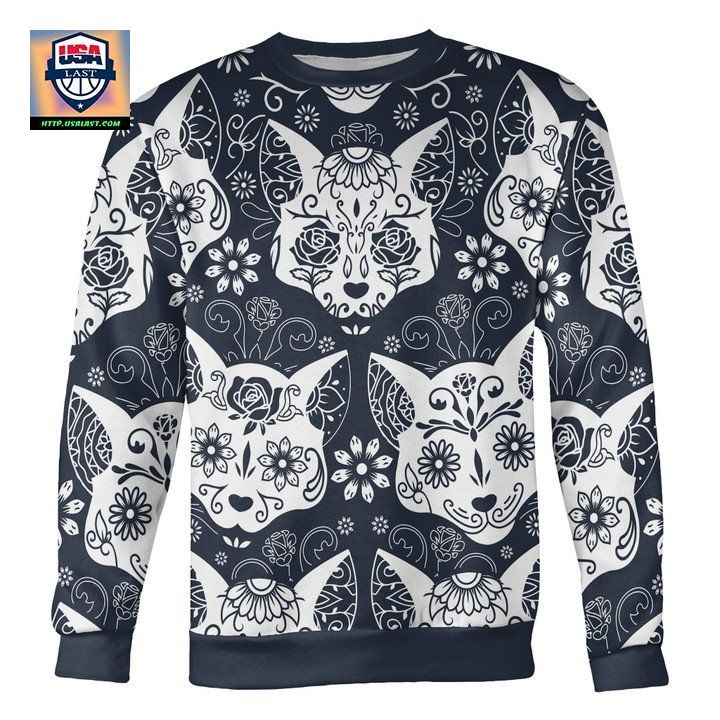 Sugar Skull Cats Sweater