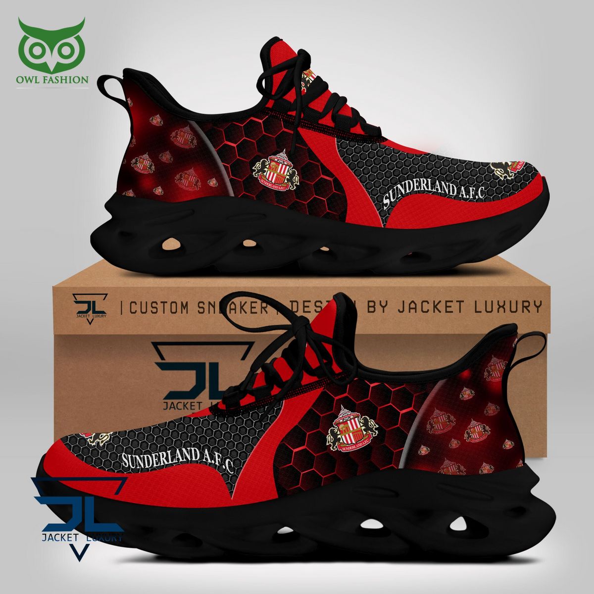 Sunderland AFC Max Soul Shoes Sneakers for Men And Women – Soccer Fan Shoes, Team Sneakers - Image 4