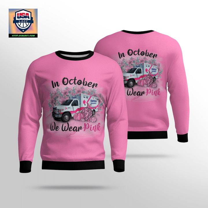 Sunstar Paramedics In Octorber We Wear Pink AOP Sweater
