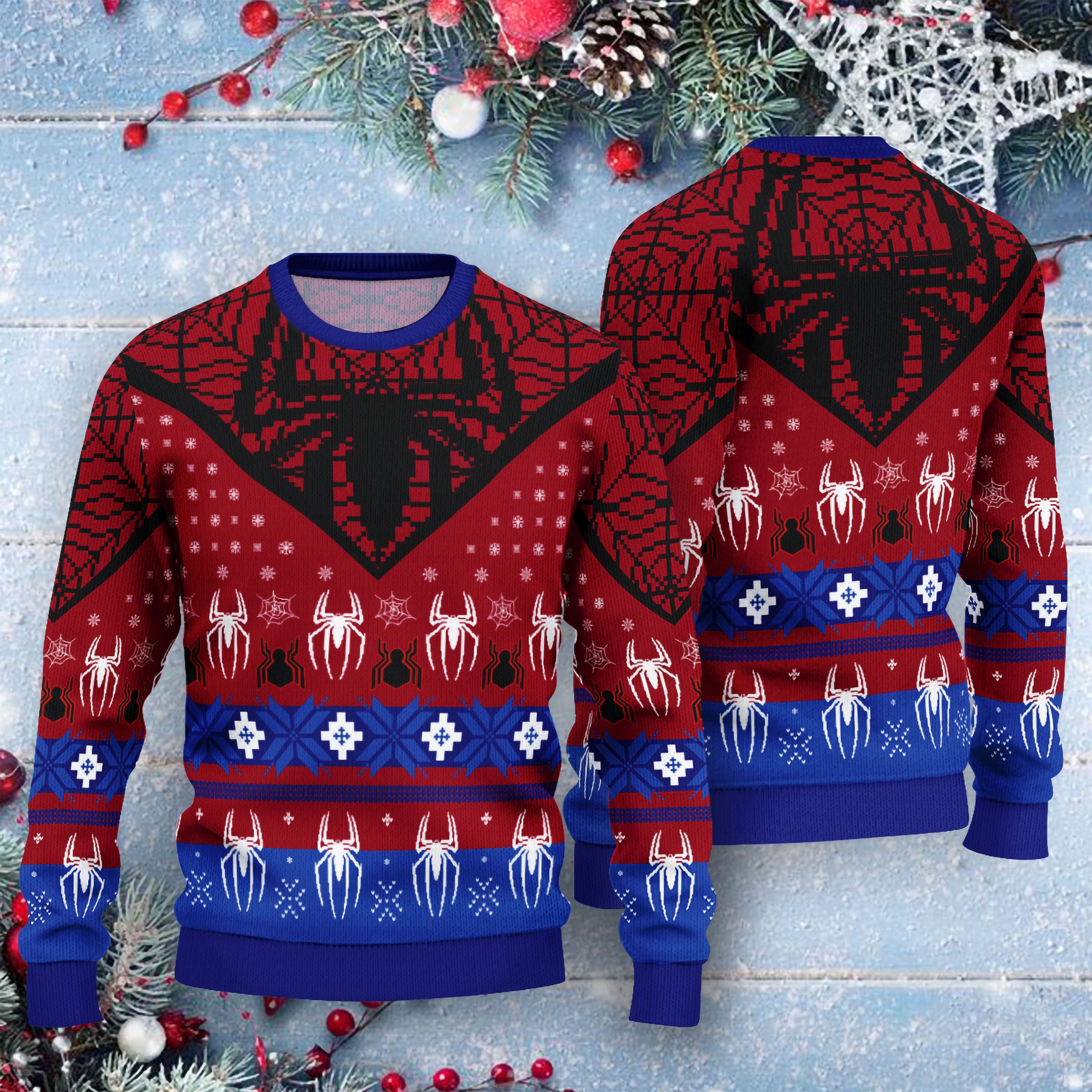 Super Heroes Ugly Christmas Sweater