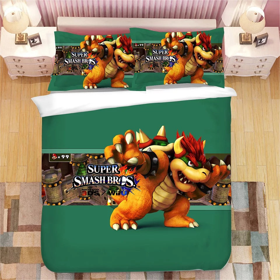 Super Smash Bros Ultimate Mario  Duvet Cover Quilt Cover Pillowcase Bedding Set Bed Linen Home Bedroom Decor