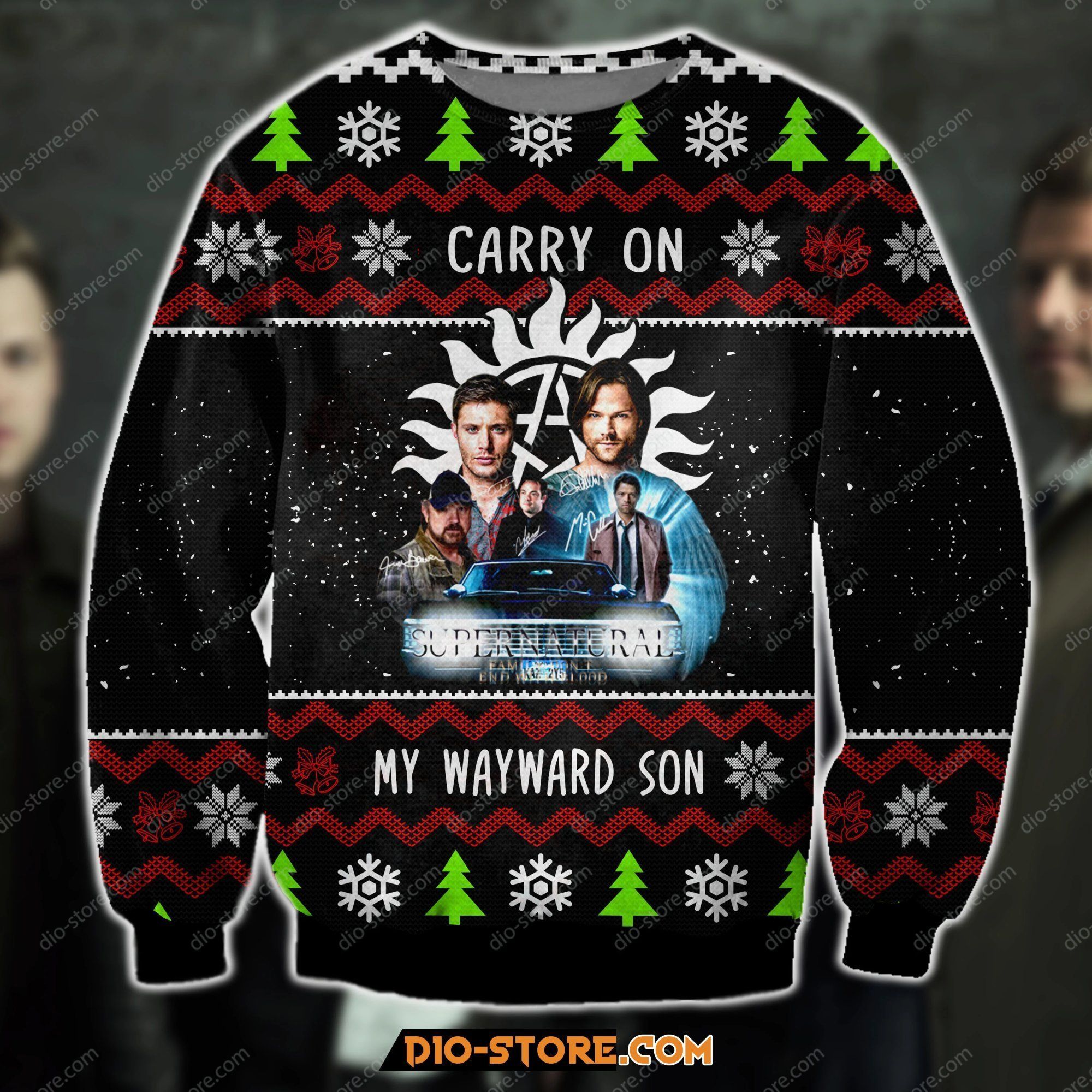 Supernatural Carry On My Wayward Son 3D Print Ugly Christmas Sweater
