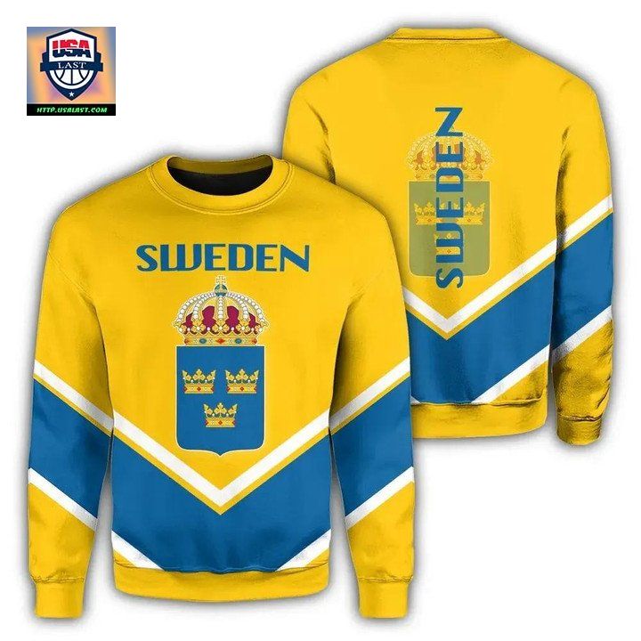 Sweden Coat Of Arms Sweater Lucian Style Jw5