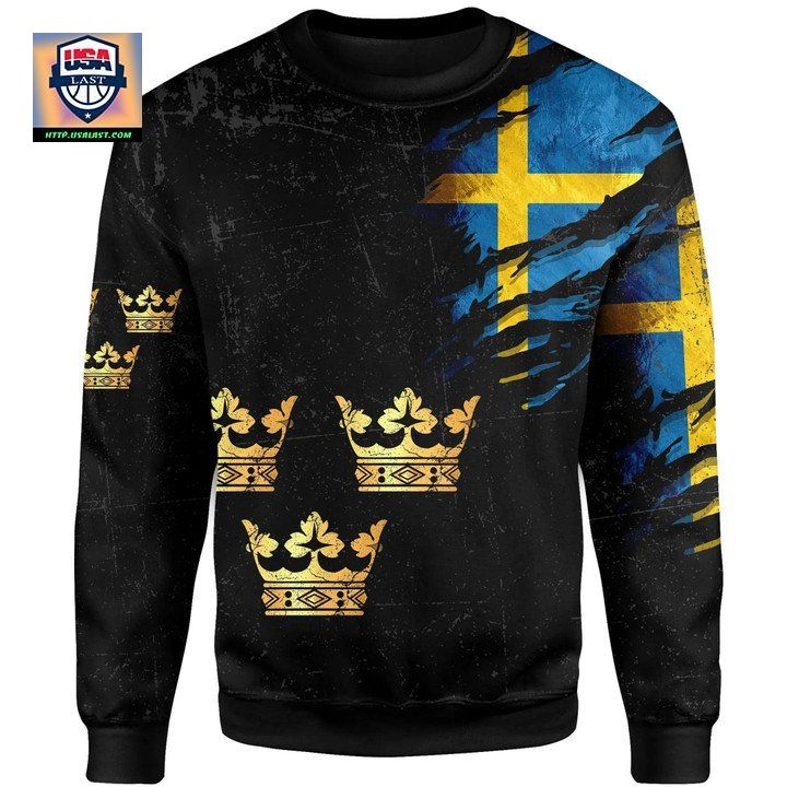 Sweden In Me Sweater Special Grunge Style Knitted Long-Sleeved Sweater 