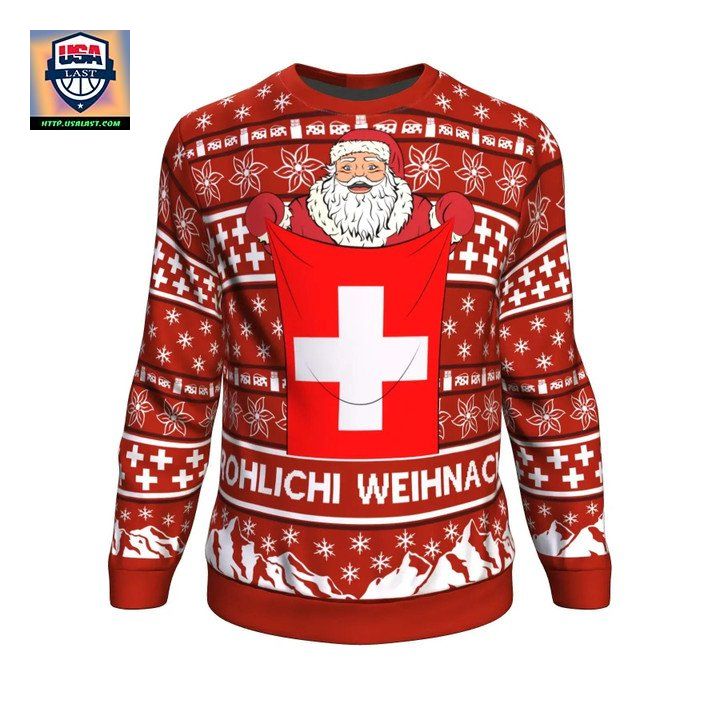 Switzerland Christmas All-Over Sweater Th6
