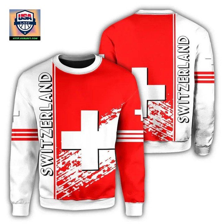 Switzerland Coat Of Arms Sweater Quarter Style J7
