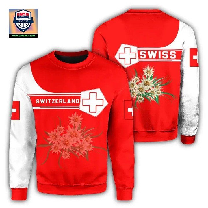 Switzerland Coat Of Arms Sweater Simple Style J78