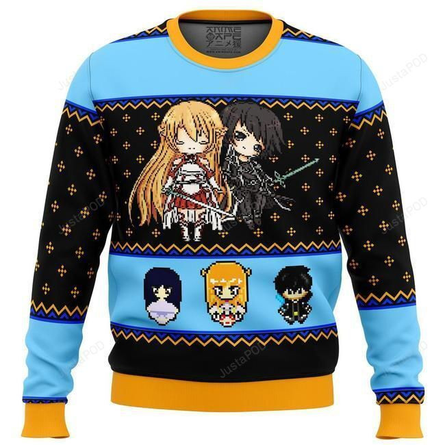 Sword Art Online Sprites Ugly Christmas Sweater, Perfect Holiday Gift