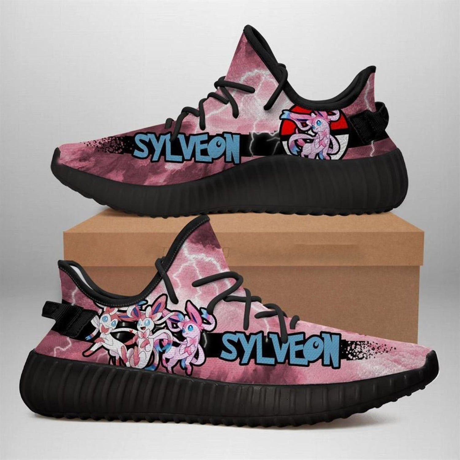 Sylveon Yz Pokemon Anime Black 350 Shoes Sneakers