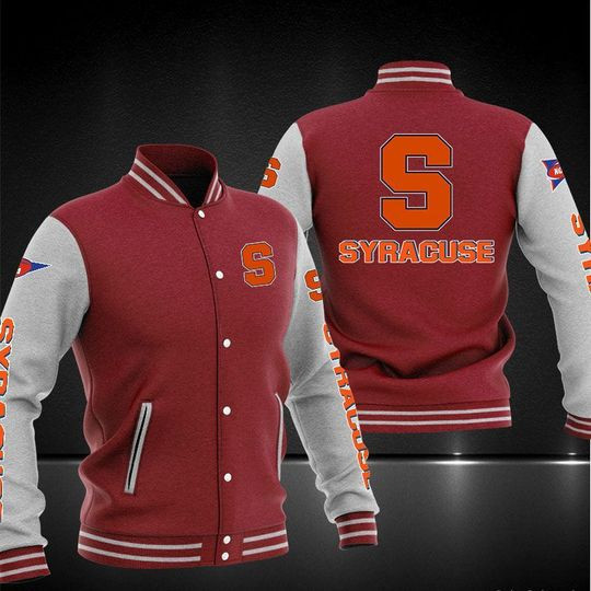 Syracuse Orange Varsity Baseball Jacket for Men & Women | NCAA Team Fan Gift