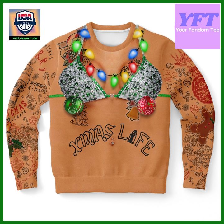 Tacky Funny Gag For Himher Skull Party 3d Ugly Christmas Sweater