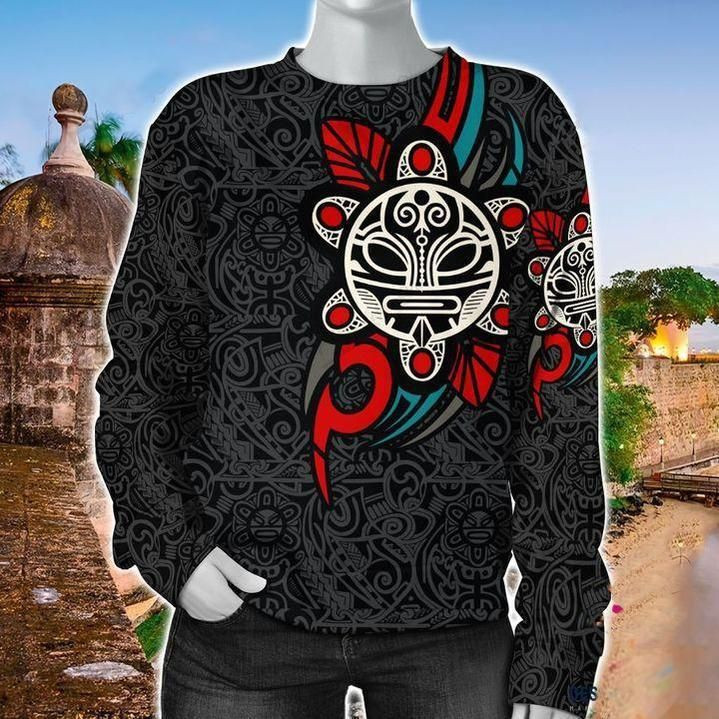 Taino Sun Tribal Puerto Rico Ugly Christmas Sweater,