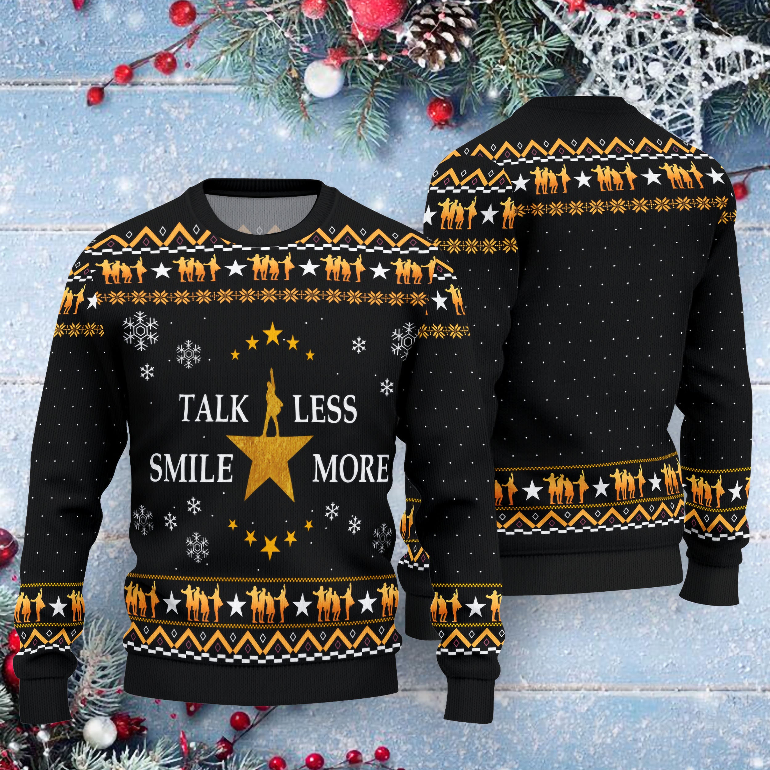 Talk Less Smile More Ugly Christmas Sweater