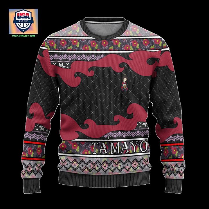 Tamayo Anime Ugly Christmas Sweater Demon Slayer Chibi Xmas Gift