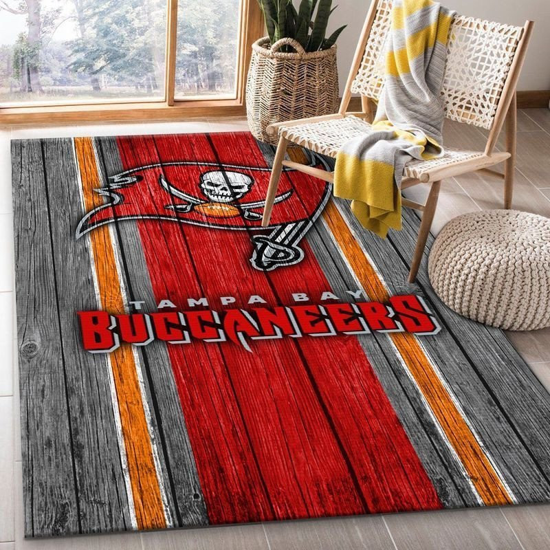 Tampa Bay Buccaneers 25 3D Rectangle Area Rug – Full Print Carpet For Living Room & Bedroom Home Decor