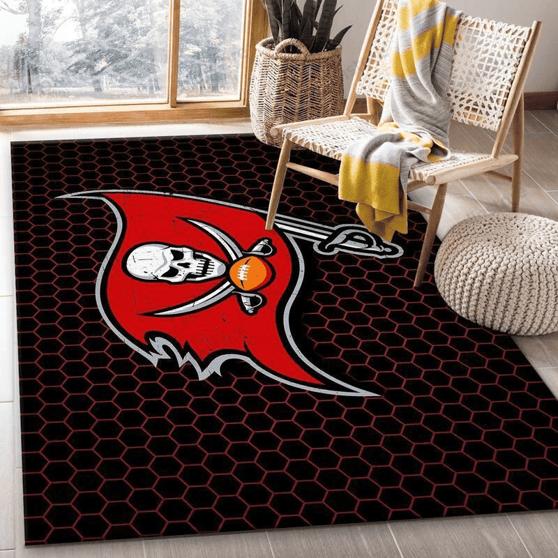Tampa Bay Buccaneers 29 3D Rectangle Area Rug – Full Print Carpet For Living Room & Bedroom Home Decor