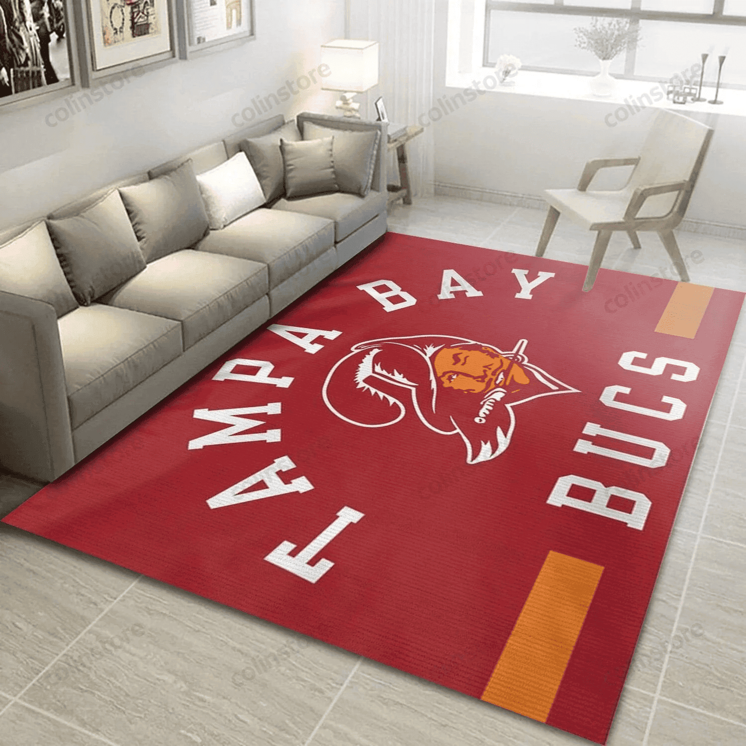 Tampa Bay Buccaneers 3D Rectangle Area Rug – Full Print Carpet For Living Room & Bedroom Home Decor