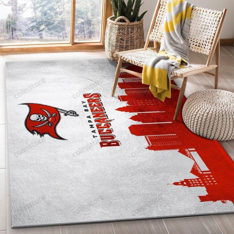 Tampa Bay Buccaneers 9 3D Rectangle Area Rug – Full Print Carpet For Living Room & Bedroom Home Decor