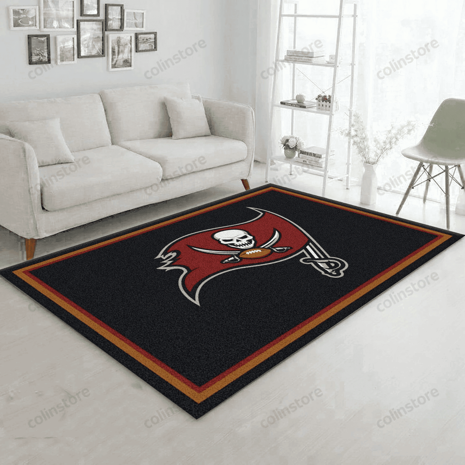 Tampa Bay Buccaneers Imperial Spirit Rug Rectangle Area Rug – Full Print Carpet For Living Room & Bedroom Home Decor