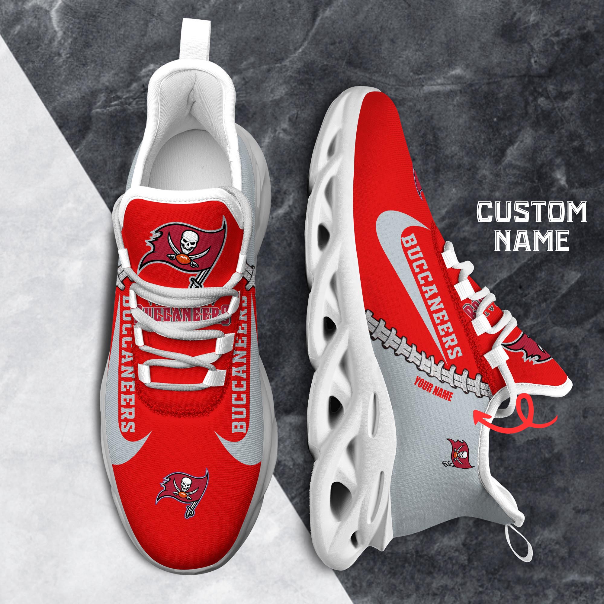 Tampa Bay Buccaneers Max Soul Shoes Sneakers for Men And Women – NFL Football Fan Shoes, Team Sneakers - Image 6