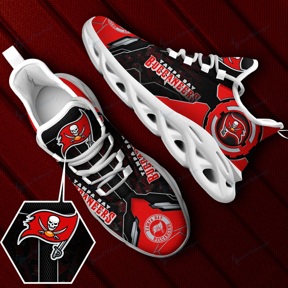 Tampa Bay Buccaneers Max Soul Shoes Sneakers for Men And Women – NFL Football Fan Shoes, Team Sneakers