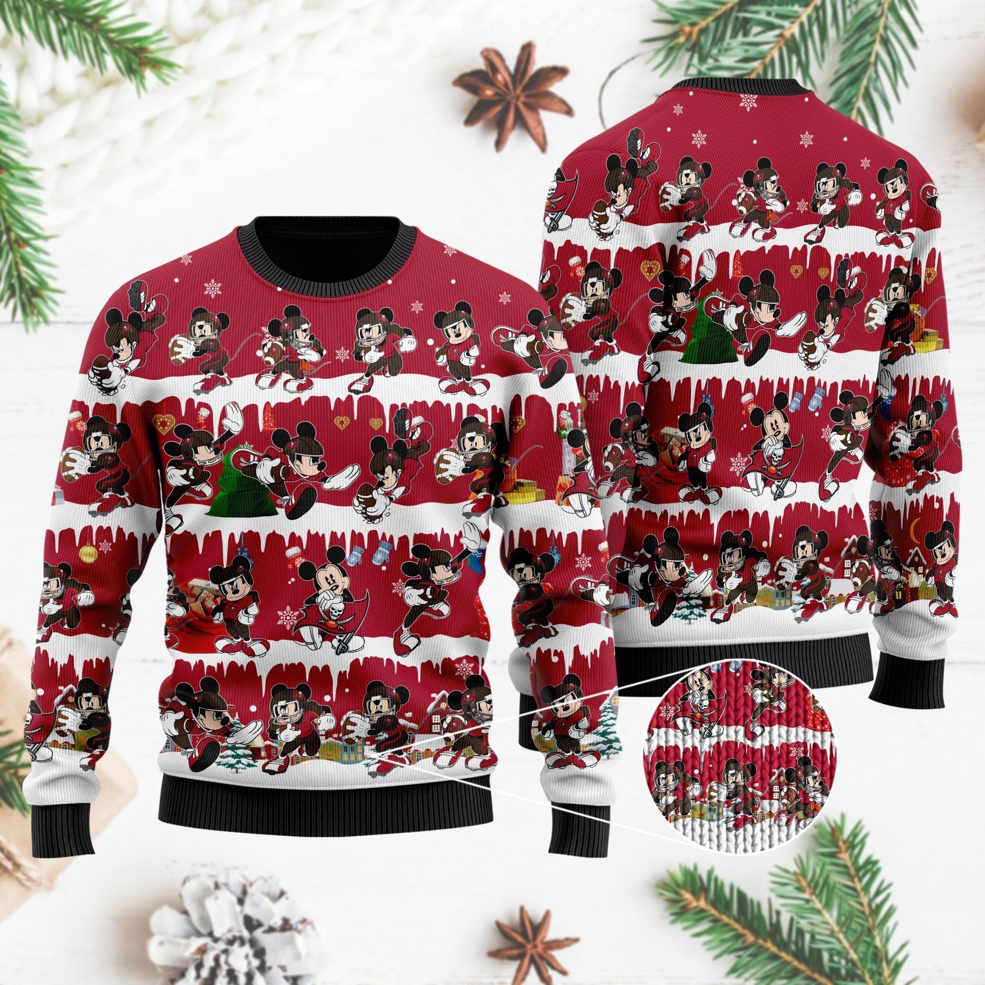 Tampa Bay Buccaneers Mickey NFL American Football Ugly Christmas Sweater