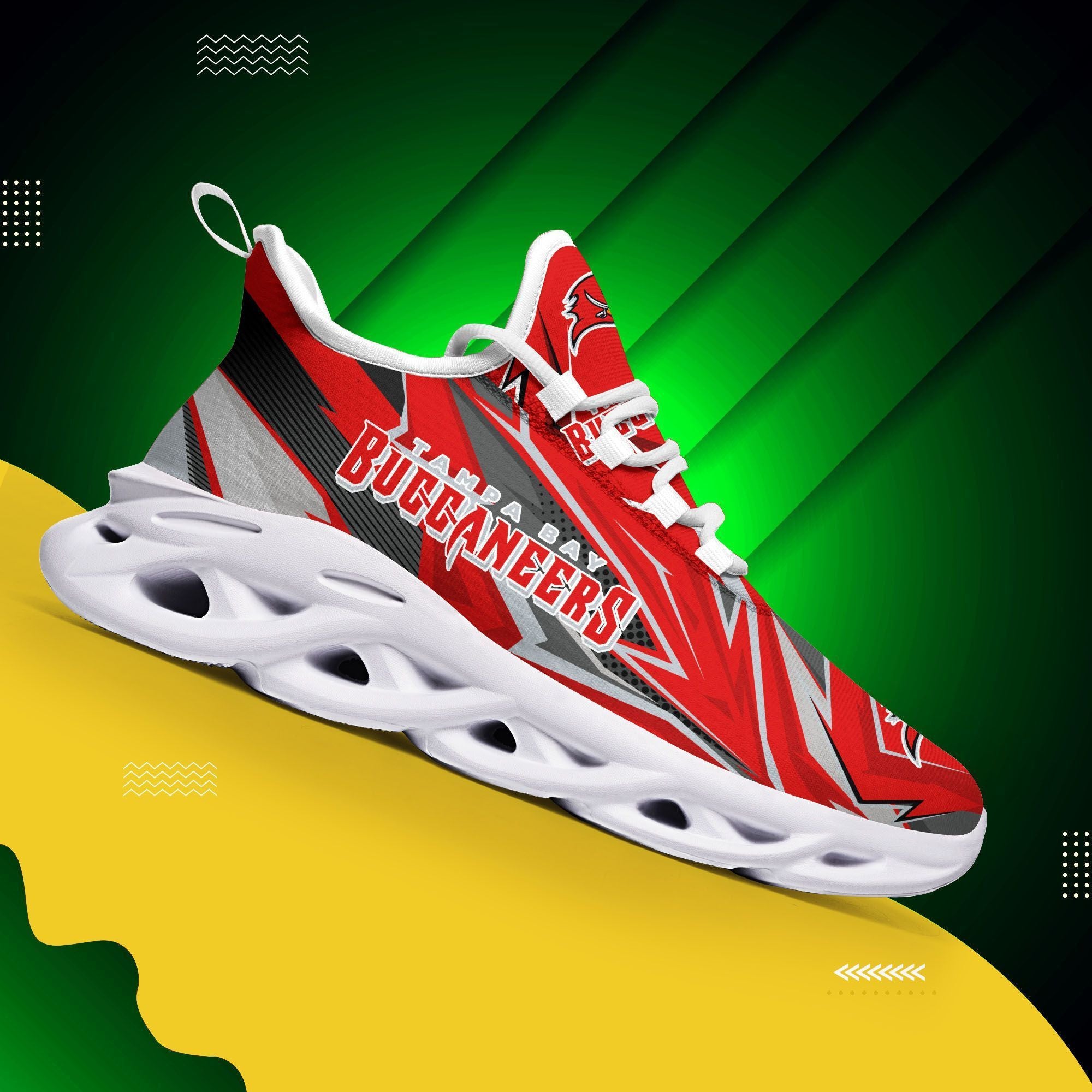 Tampa Bay Buccaneers NFL Max Soul Shoes Sneakers for Men And Women – NFL Football Fan Shoes, Team Sneakers