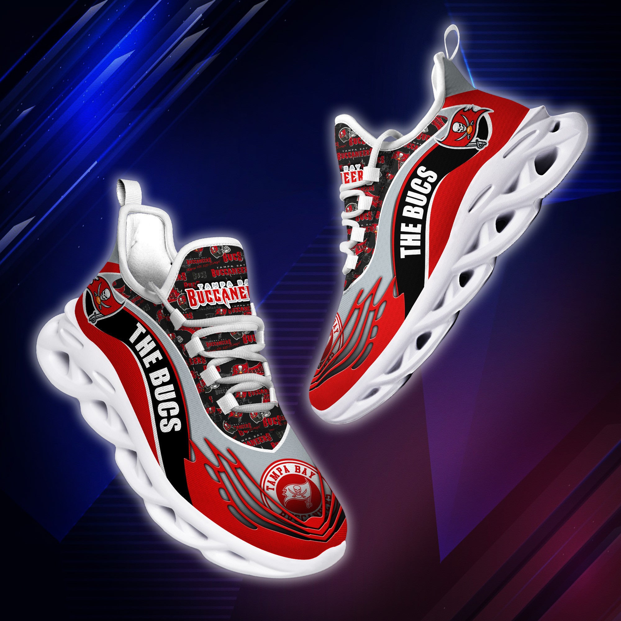 Tampa Bay Buccaneers NFL Max Soul Shoes Sneakers for Men And Women – NFL Football Fan Shoes, Team Sneakers - Image 3