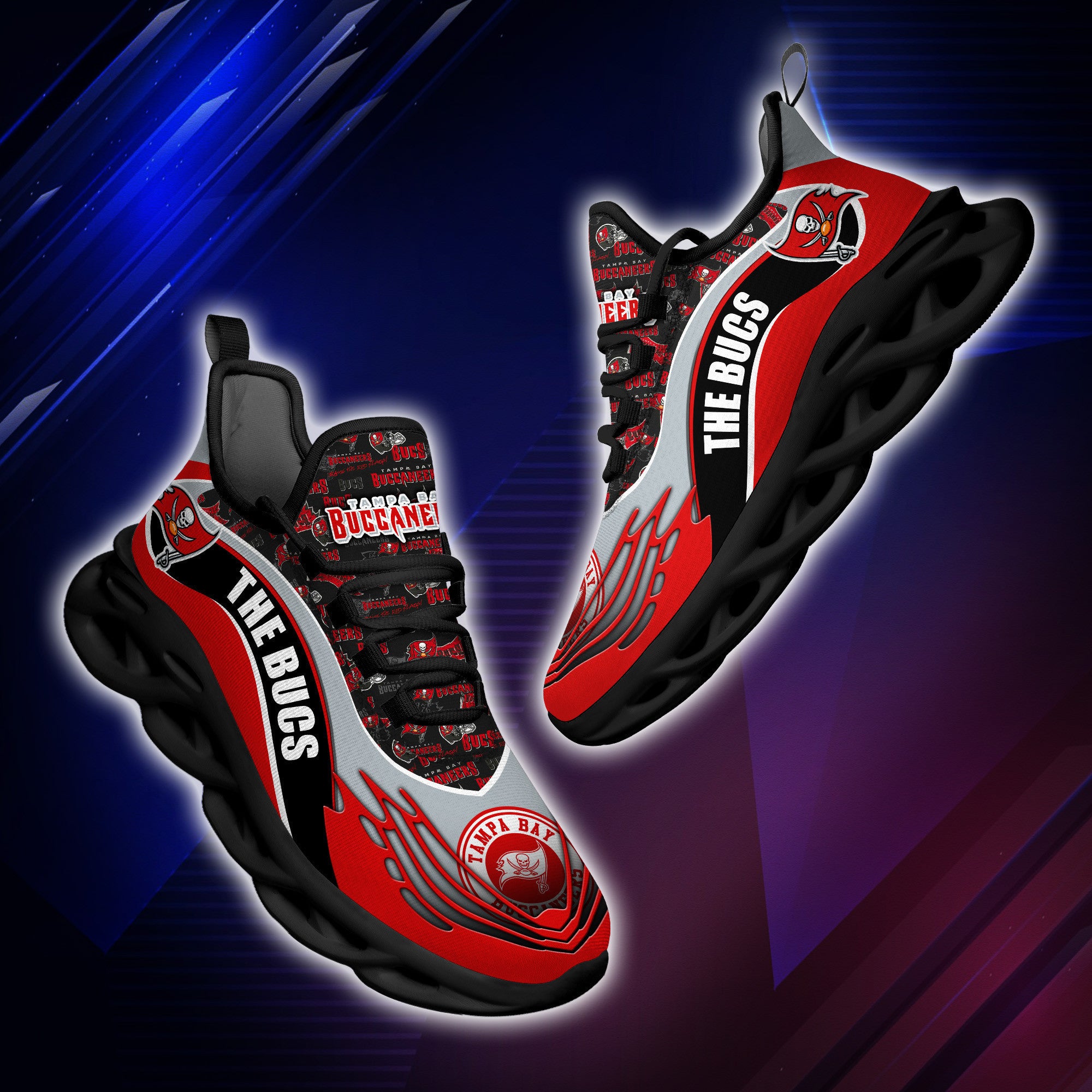 Tampa Bay Buccaneers NFL Max Soul Shoes Sneakers for Men And Women – NFL Football Fan Shoes, Team Sneakers - Image 4