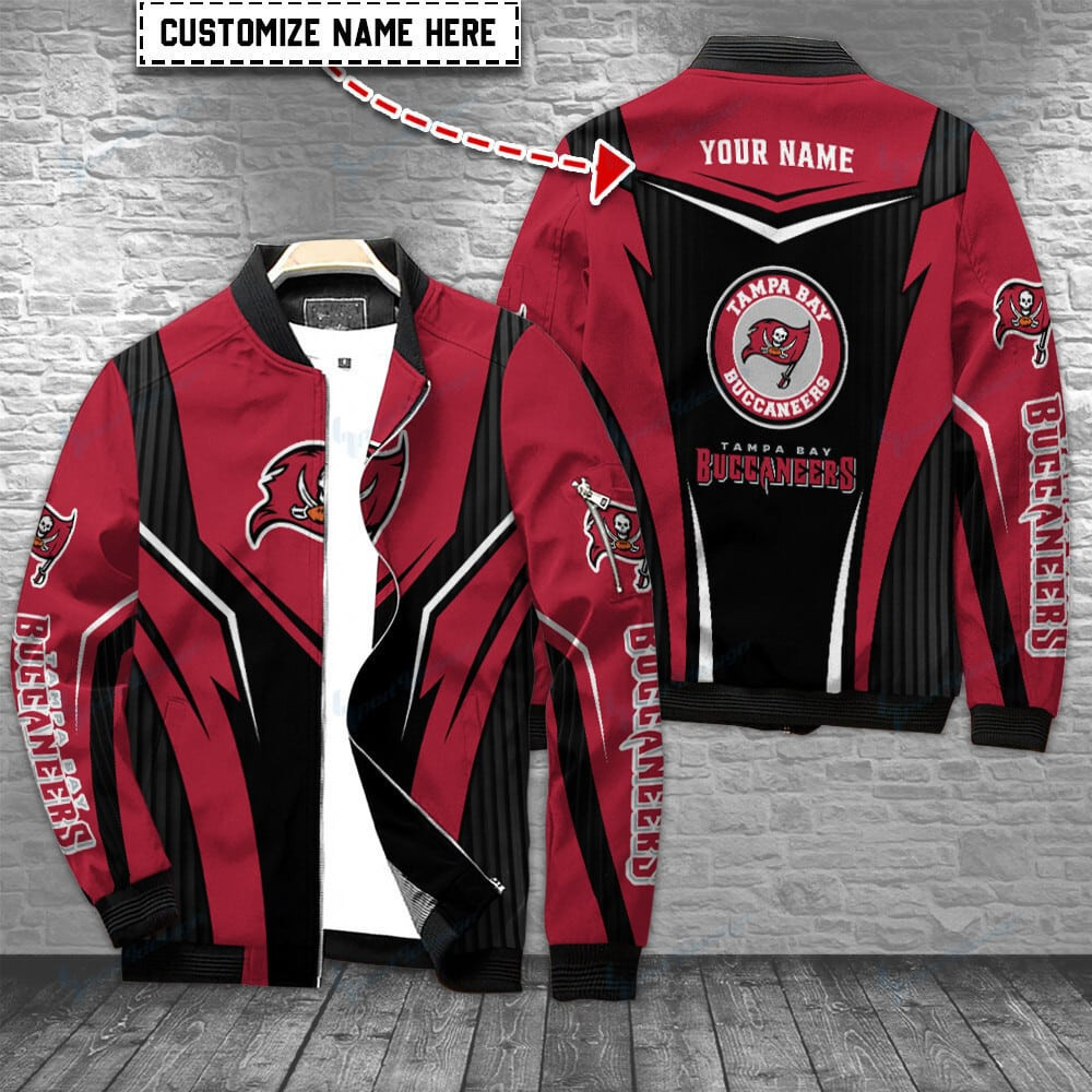 Tampa Bay Buccaneers Personalized Bomber Jacket | NFL Team Jacket for Men & Women | Football Fan Gift