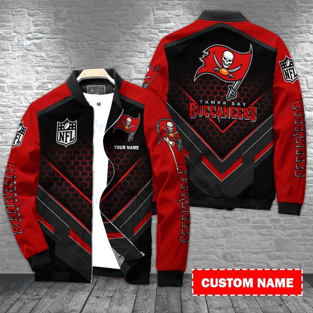 Tampa Bay Buccaneers Personalized Bomber Jacket | NFL Team Jacket for Men & Women | Football Fan Gift