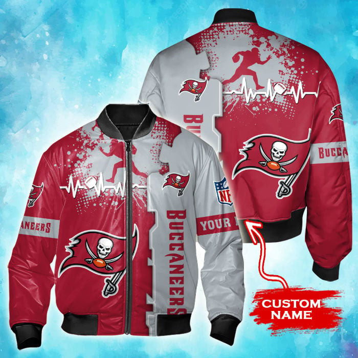 Tampa Bay Buccaneers Personalized Thick Bomber Jacket | NFL Team Jacket for Men & Women | Football Fan Gift