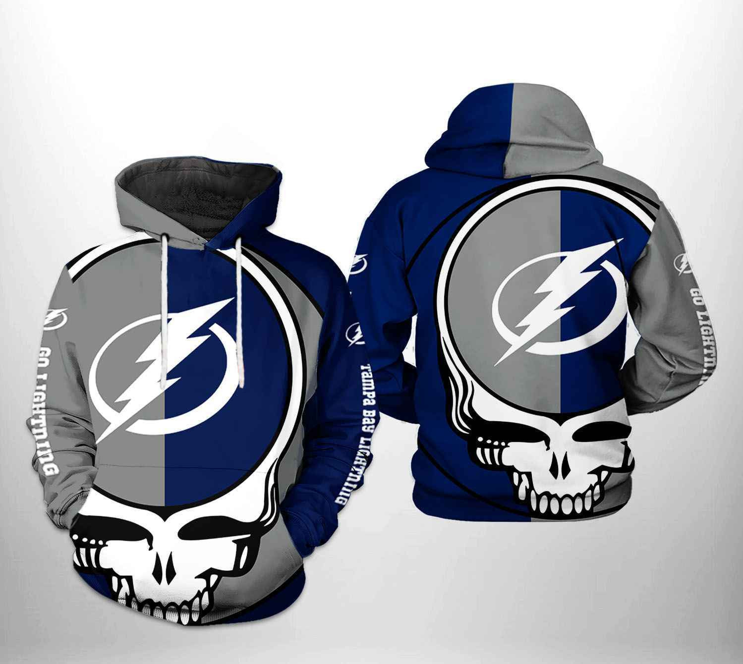 Tampa Bay Lightning NHL Grateful Dead 3D All Over Print Hoodie & Zip Hoodie