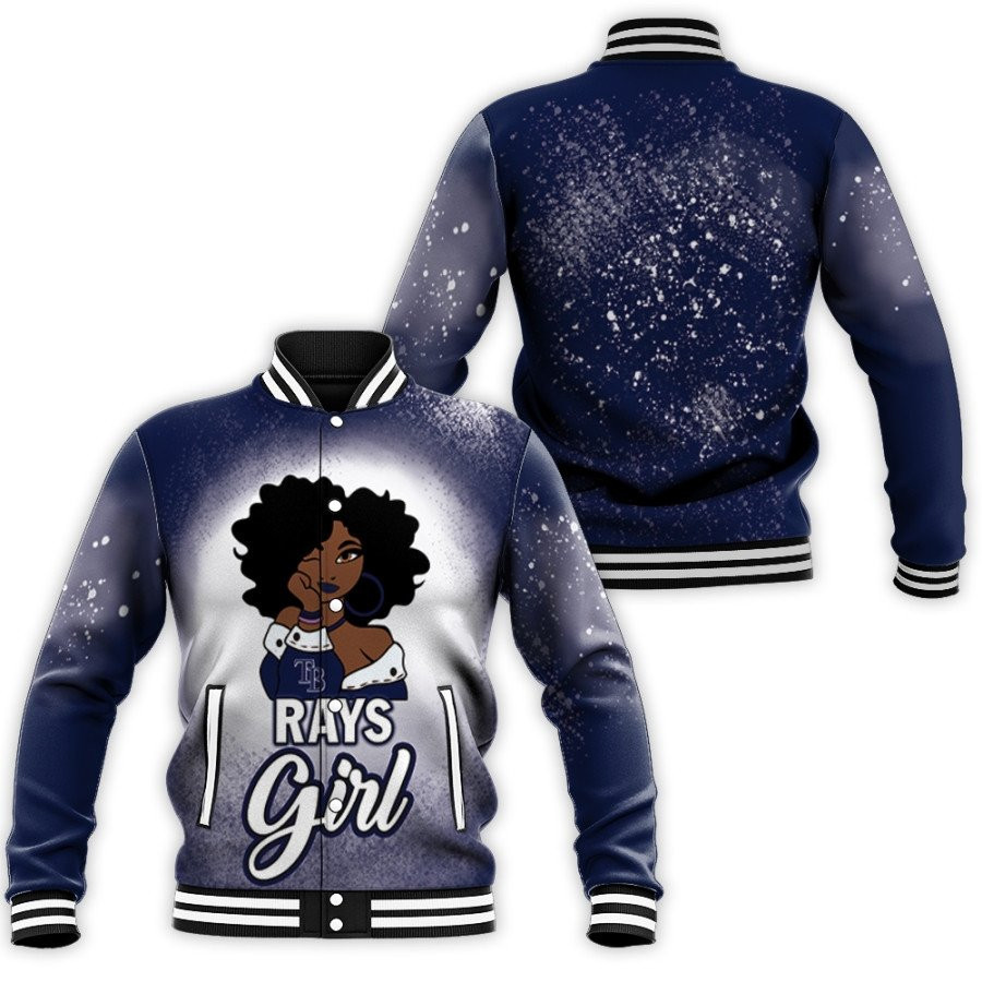 Tampa Bay Rays African Girl Varsity Baseball Jacket for Men & Women | MLB Team Fan Gift