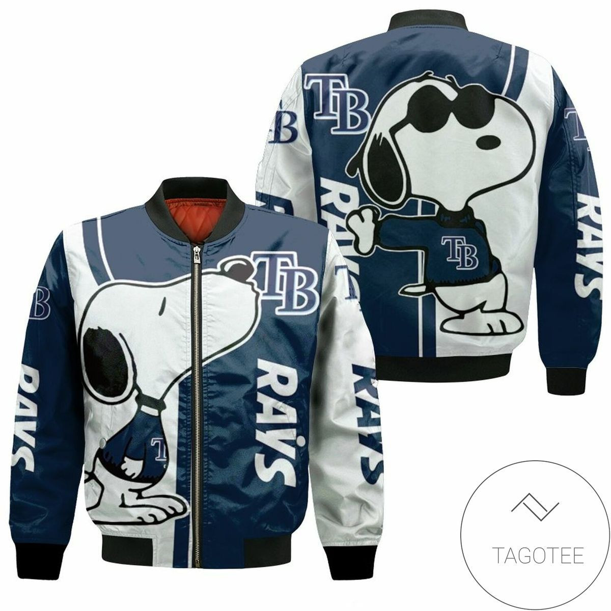 Tampa Bay Rays Snoopy Lover Bomber Jacket | MLB Team Jacket for Men & Women | Baseball Fan Gift