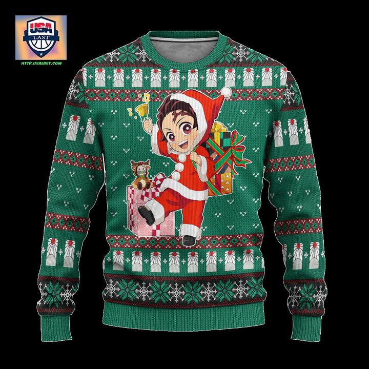 Tanjiro Kamado Demon Slayer Anime Ugly Christmas Sweater Xmas Gift