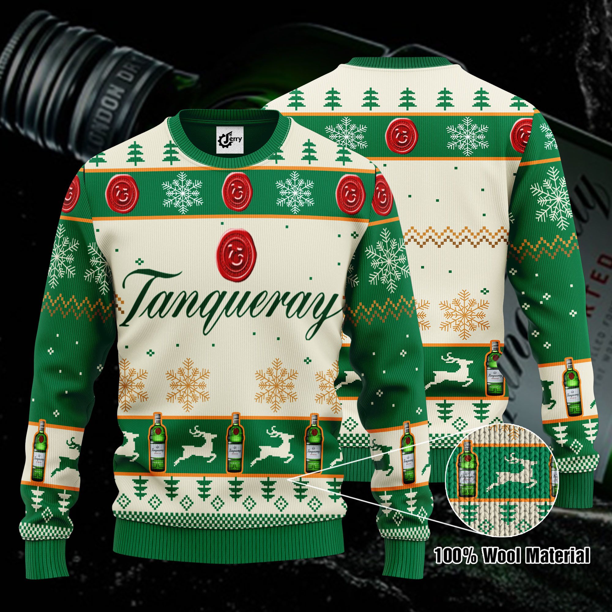 Tanqueray 3D Print Ugly Christmas Sweater, Hoodie, Zip Hoodie, Bomber Jacket
